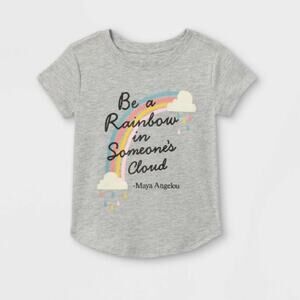 Maya Angelou Toddler Girls 'Be A Rainbow In Someone's
Cloud' Graphic T-Shirt NWT